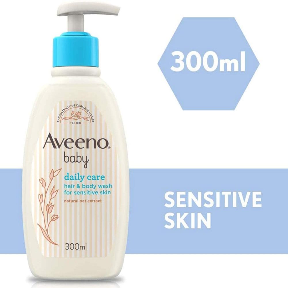 Aveeno Baby Daily Care Hair & Body Wash  Made in UK- 300ml