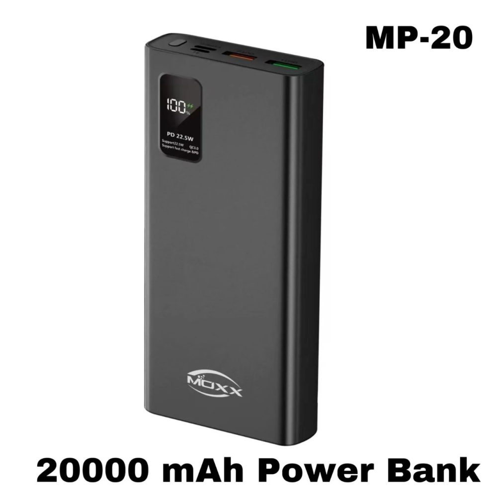 Moxx MP-PB20 Power Bank - 20000mAh - Black - Image 2