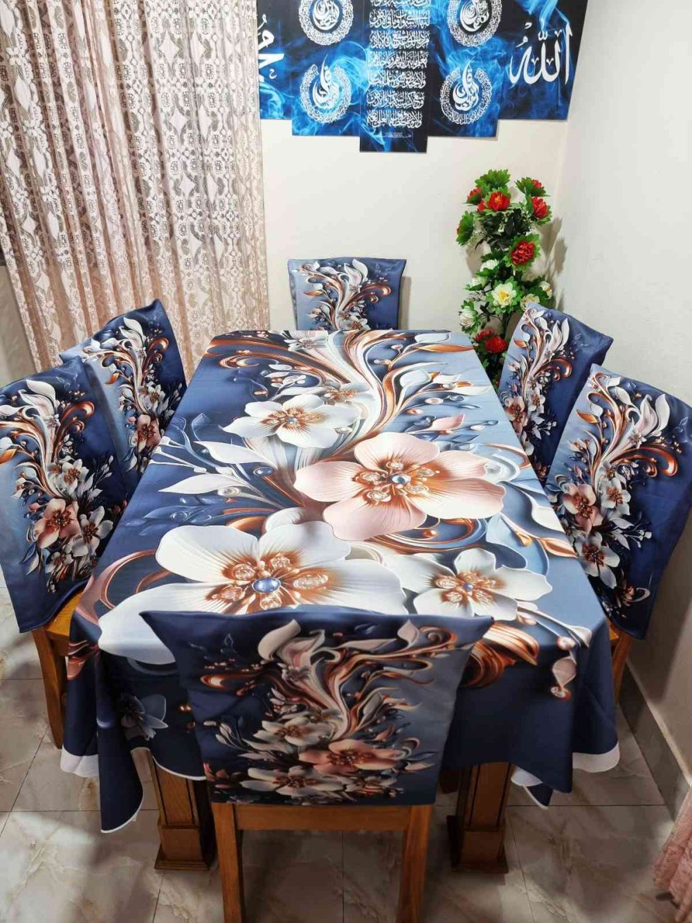 China Premium 3D Print Table Cloth Set - Image 3