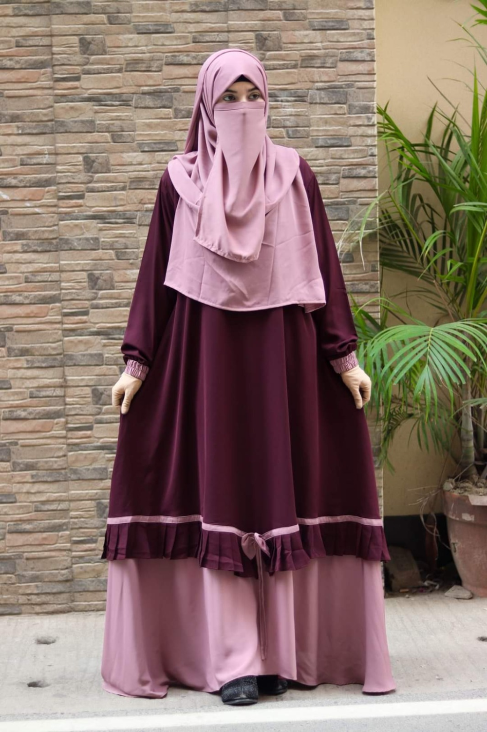 Fashionable Dubai Cherry Kuchi Borka